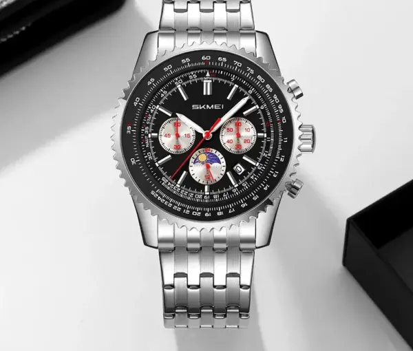 SKMEI 9348 Moon Phase Chronograph Watch SKMEI 9348 Moon Phase Chronograph Watch – photo 4