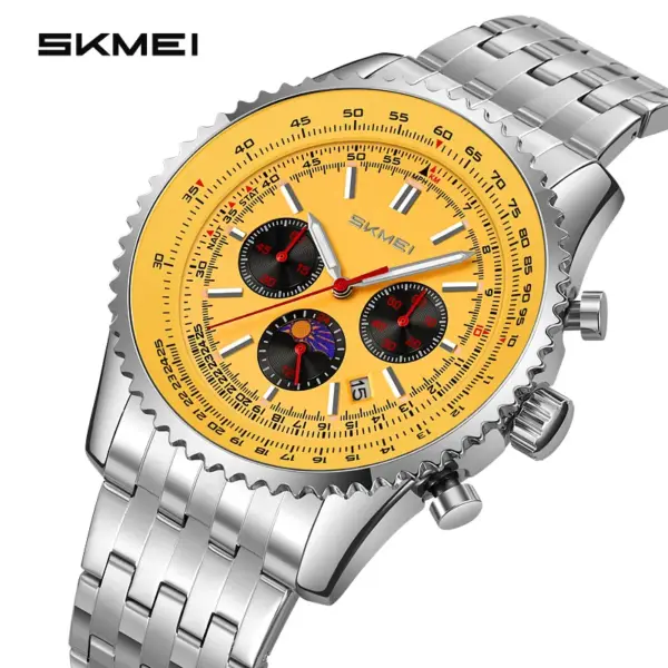 SKMEI 9348 Moon Phase Chronograph Watch SKMEI 9348 Relógio Cronógrafo com Fases da Lua – foto 2