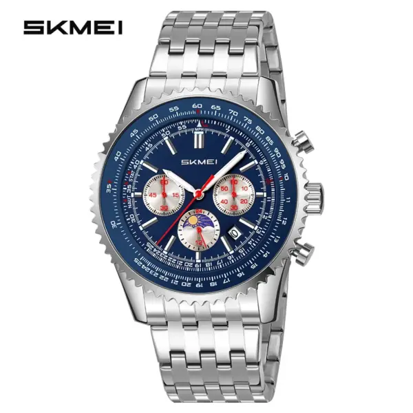 SKMEI 9348 Moon Phase Chronograph Watch SKMEI 9348 Relógio Cronógrafo com Fases da Lua – foto 3