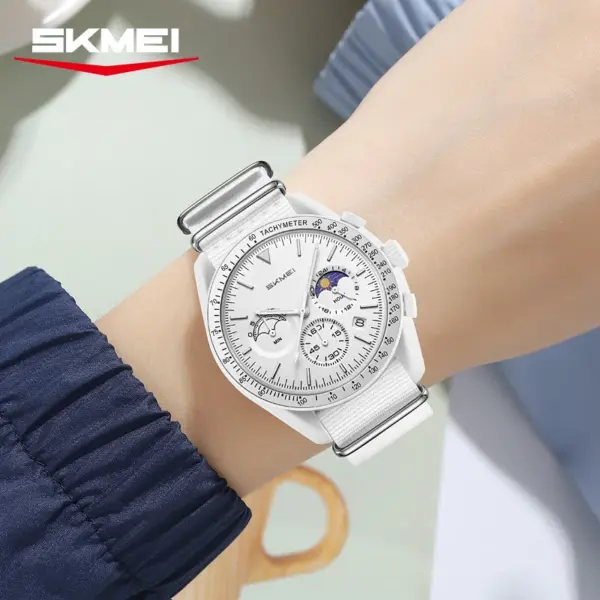 SKMEI 9392 Relógio Cronógrafo com Pulseira de Nylon – foto 3