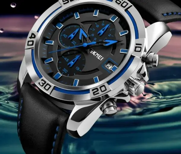 SKMEI 9156 Leather Chronograph Watch SKMEI 9156 Leather Chronograph Watch – photo 4