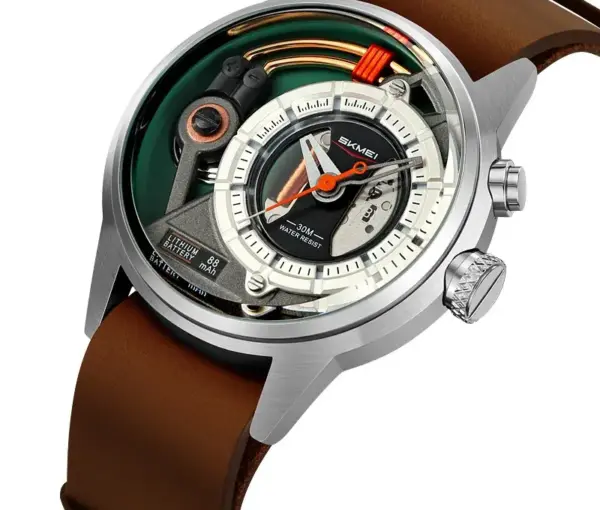 SKMEI 2333 Genuine-Leather Business Watch