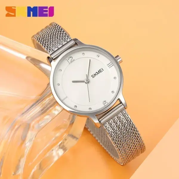 SKMEI 1874 Relógio Minimalista com Pulseira de Aço – foto 5