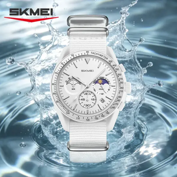 SKMEI 9392 Relógio Cronógrafo com Pulseira de Nylon – foto 4