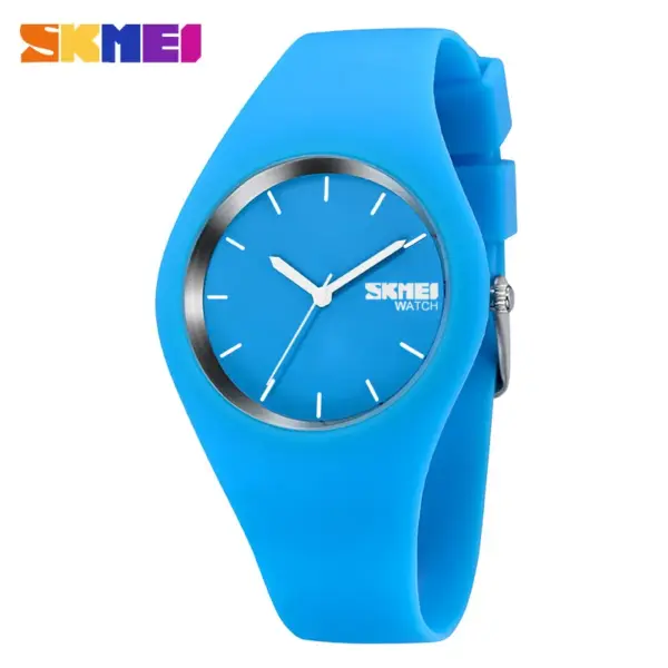 SKMEI 9068 Relógio Fino com Pulseira de Silicone – foto 2
