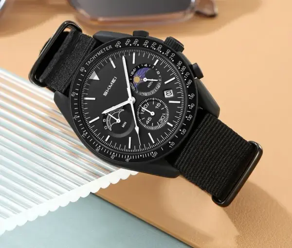 SKMEI 9392 Nylon-Strap Chronograph Watch SKMEI 9392 Nylon-Strap Chronograph Watch – photo 5