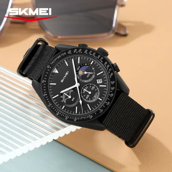 SKMEI 9392 Relógio Cronógrafo com Pulseira de Nylon – foto 5