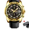 SKMEI 9156 Leather Chronograph Watch – photo 2