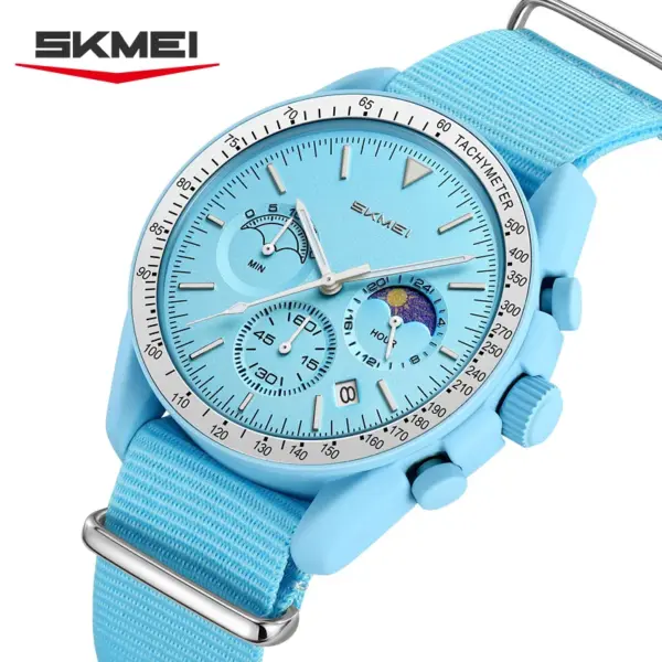 SKMEI 9392 Relógio Cronógrafo com Pulseira de Nylon – foto 2
