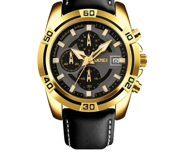 SKMEI 9156 Leather Chronograph Watch SKMEI 9156 Leather Chronograph Watch – photo 3