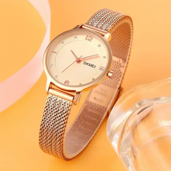 SKMEI 1874 Relógio Minimalista com Pulseira de Aço – foto 4