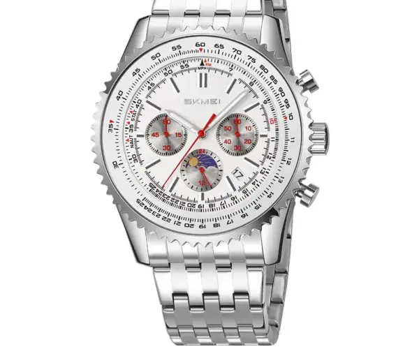 SKMEI 9348 Moon Phase Chronograph Watch – photo 2