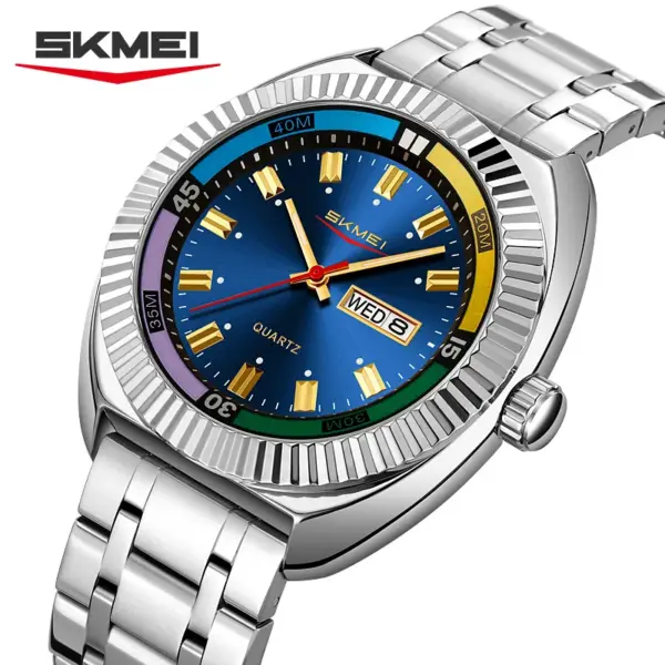 SKMEI 9353 Classic Steel Quartz Watch SKMEI 9353 Relógio Clássico de Quartzo em Aço – foto 2