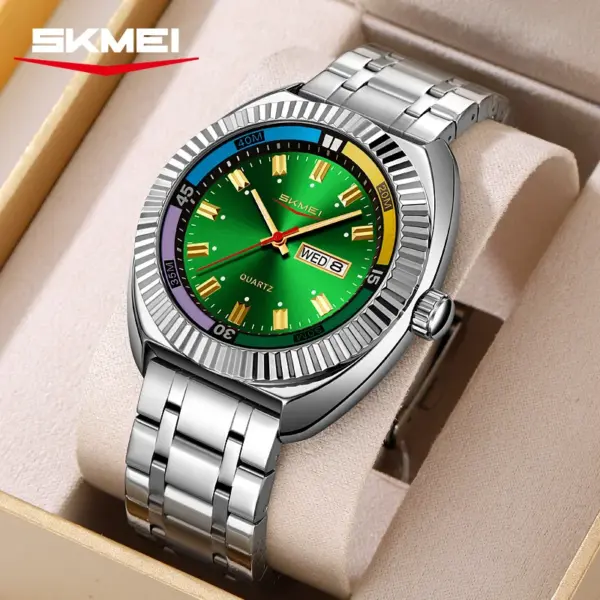 SKMEI 9353 Classic Steel Quartz Watch SKMEI 9353 Relógio Clássico de Quartzo em Aço – foto 5