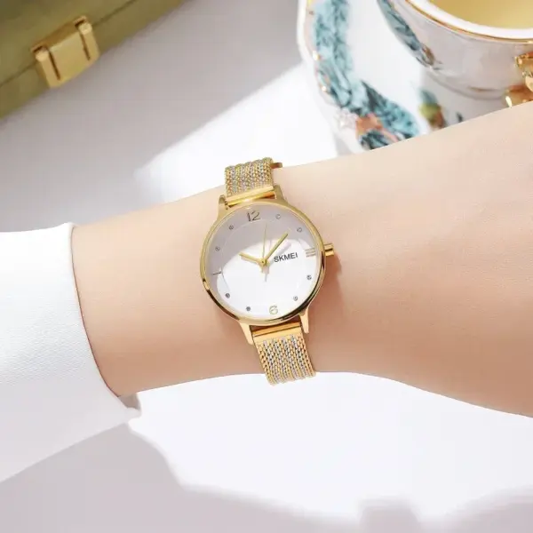 SKMEI 1874 Relógio Minimalista com Pulseira de Aço – foto 6