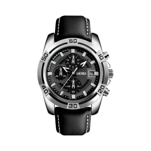 SKMEI 9156 Relógio Cronógrafo com Pulseira de Couro