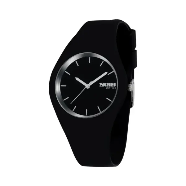 SKMEI 9068 Relógio Fino com Pulseira de Silicone