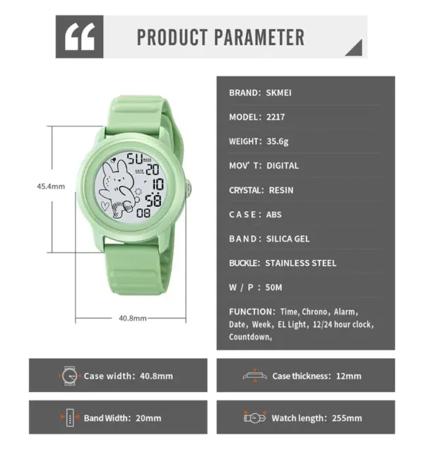 SKMEI 2217 Kids Rabbit Digital Watch – photo 4