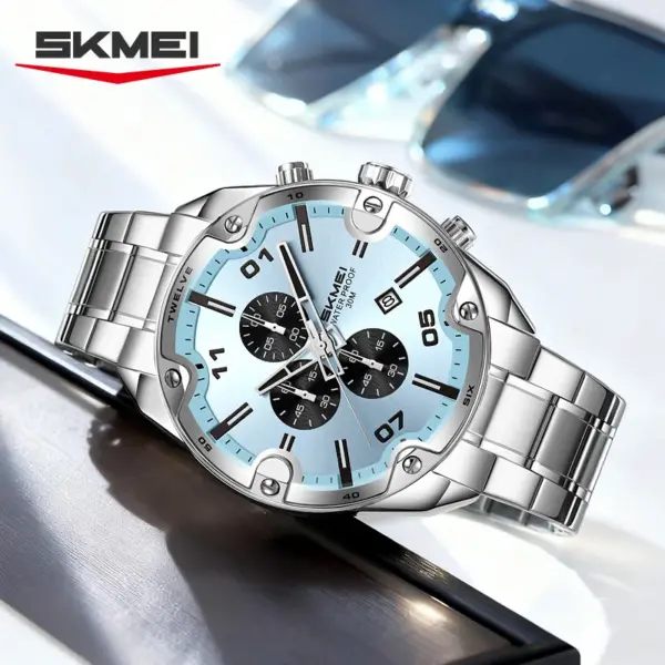 SKMEI 9387 Steel Chronograph Watch SKMEI 9387 Steel Chronograph Watch – photo 4