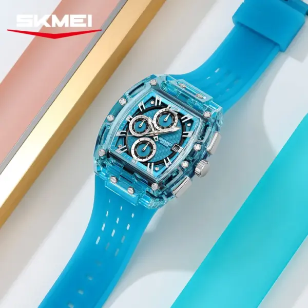 SKMEI 2606 Translucent Chronograph Watch – photo 4