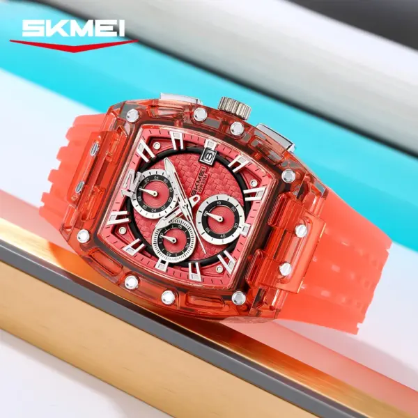 SKMEI 2606 Translucent Chronograph Watch – photo 5