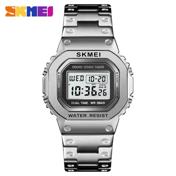 SKMEI 1456 Square Steel Digital Watch SKMEI 1456 Square Steel Digital Watch – photo 7