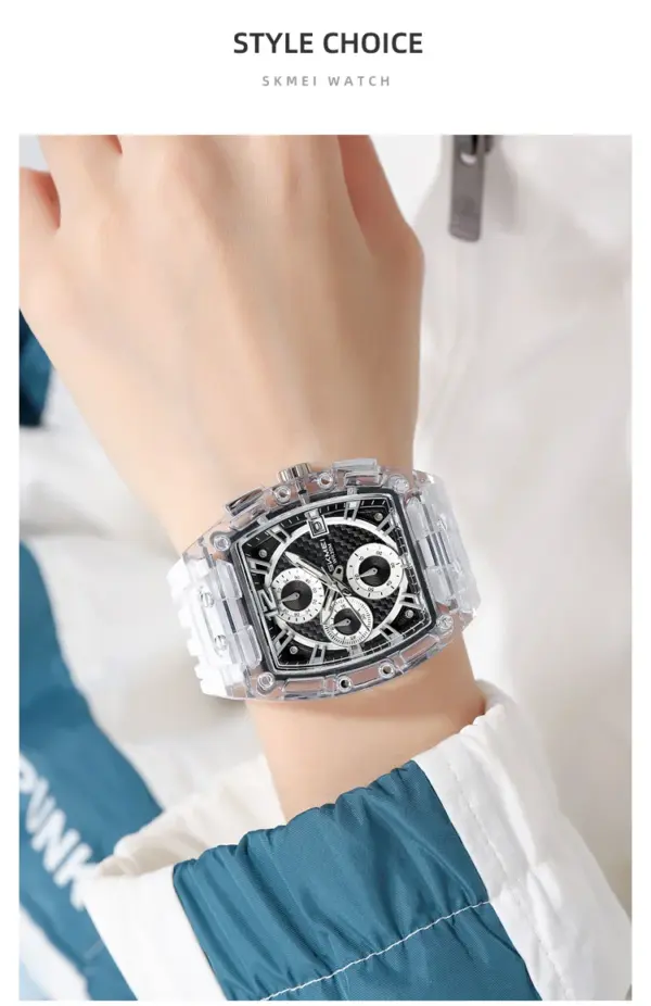 SKMEI 2606 Translucent Chronograph Watch – photo 6