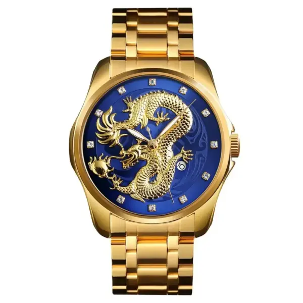 SKMEI 9193 Dragon Dial Steel Watch – photo 2