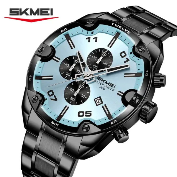 SKMEI 9387 Steel Chronograph Watch SKMEI 9387 Steel Chronograph Watch – photo 3