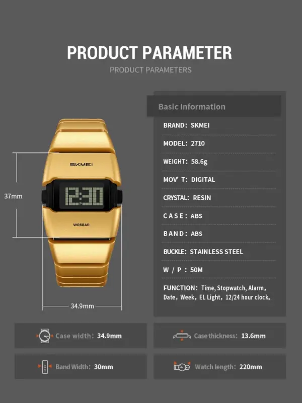 SKMEI 2710 SKMEI 2710 Retro Digital Bracelet Watch – photo 9