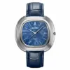 SKMEI 2731 Blue Front View SKMEI 2731 Blue Sculpted Case Leather Watch