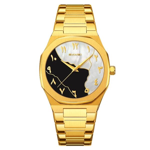 SKMEI 9391 Arabic Dial Steel Watch
